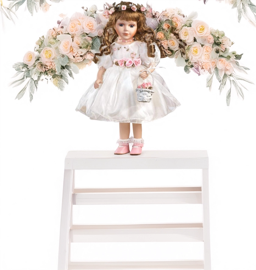 J.Misa Collection Jmisa 16" Porcelain Standing Doll with Stand
