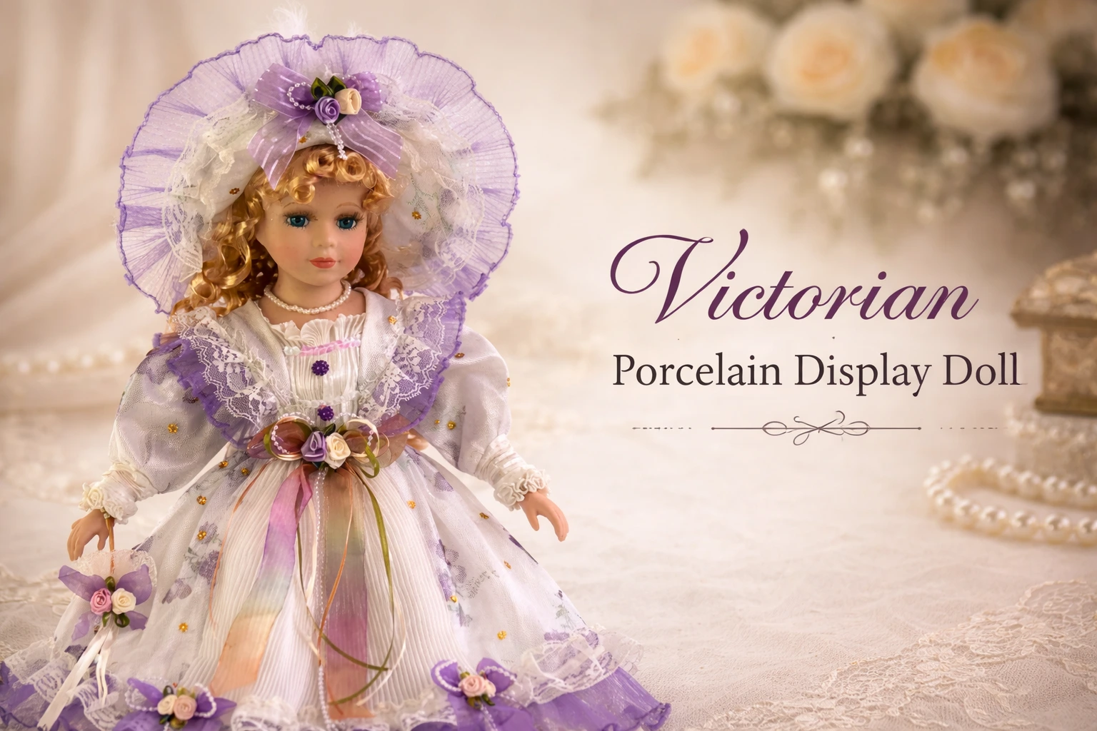 J.Misa 18" Porcelain Victorian Doll
